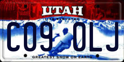 UT license plate C090LJ