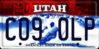 UT license plate C090LP