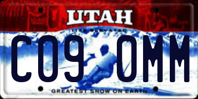 UT license plate C090MM