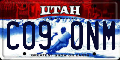 UT license plate C090NM