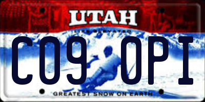 UT license plate C090PI