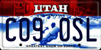 UT license plate C090SL