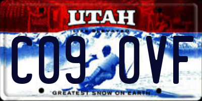 UT license plate C090VF