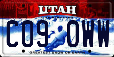 UT license plate C090WW