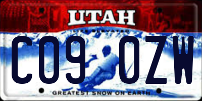 UT license plate C090ZW