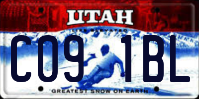 UT license plate C091BL