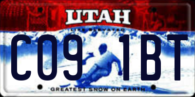 UT license plate C091BT