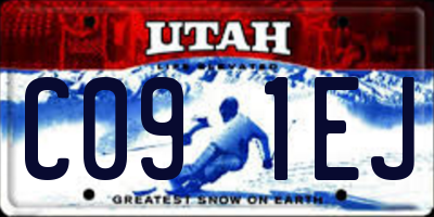 UT license plate C091EJ