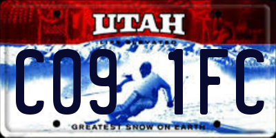 UT license plate C091FC