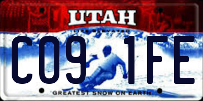 UT license plate C091FE