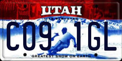UT license plate C091GL