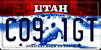 UT license plate C091GT