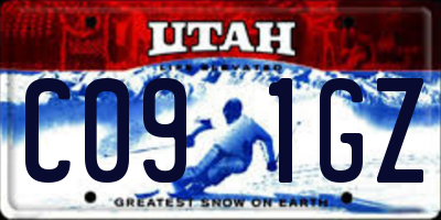 UT license plate C091GZ