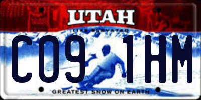 UT license plate C091HM