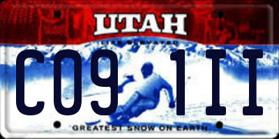 UT license plate C091II