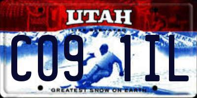 UT license plate C091IL