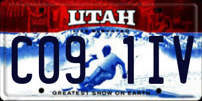 UT license plate C091IV