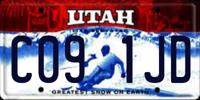 UT license plate C091JD