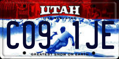 UT license plate C091JE