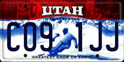 UT license plate C091JJ