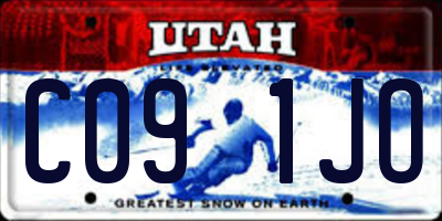UT license plate C091JO