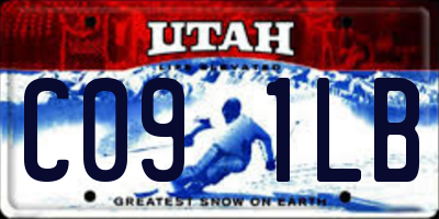 UT license plate C091LB