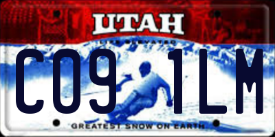 UT license plate C091LM