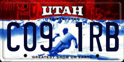 UT license plate C091RB