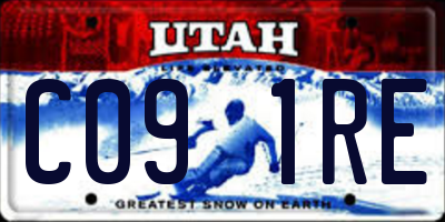 UT license plate C091RE