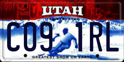 UT license plate C091RL