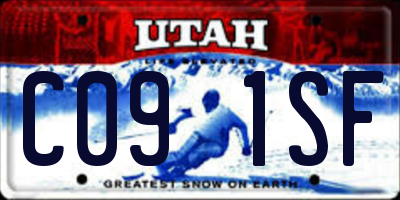 UT license plate C091SF