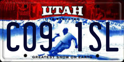 UT license plate C091SL