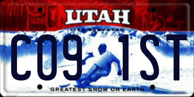 UT license plate C091ST