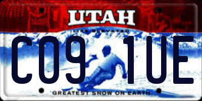 UT license plate C091UE