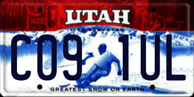 UT license plate C091UL