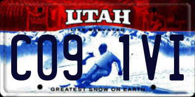 UT license plate C091VI