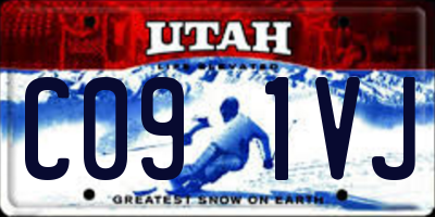 UT license plate C091VJ
