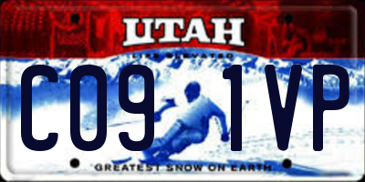 UT license plate C091VP