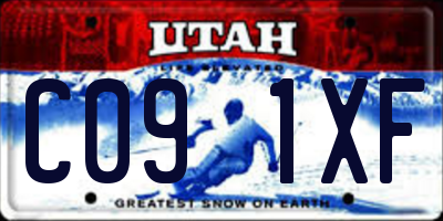 UT license plate C091XF