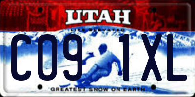 UT license plate C091XL