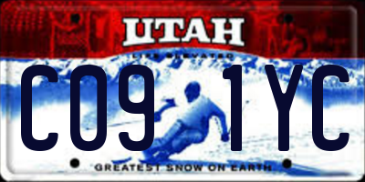 UT license plate C091YC