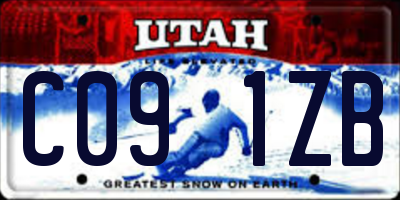 UT license plate C091ZB