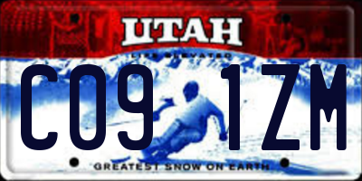UT license plate C091ZM
