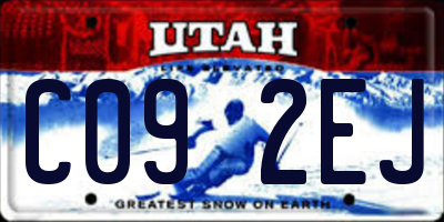 UT license plate C092EJ