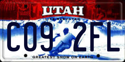 UT license plate C092FL