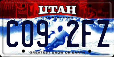 UT license plate C092FZ