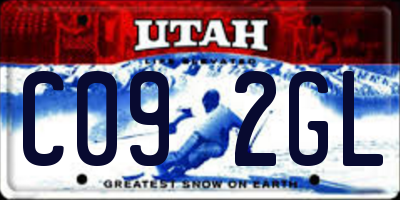 UT license plate C092GL