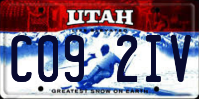 UT license plate C092IV