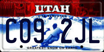 UT license plate C092JL