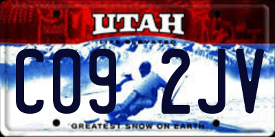UT license plate C092JV